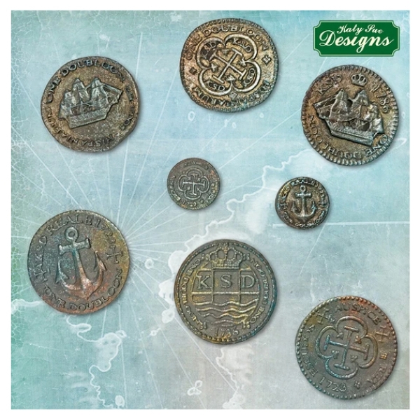 Silikonform - Schatz Münzen